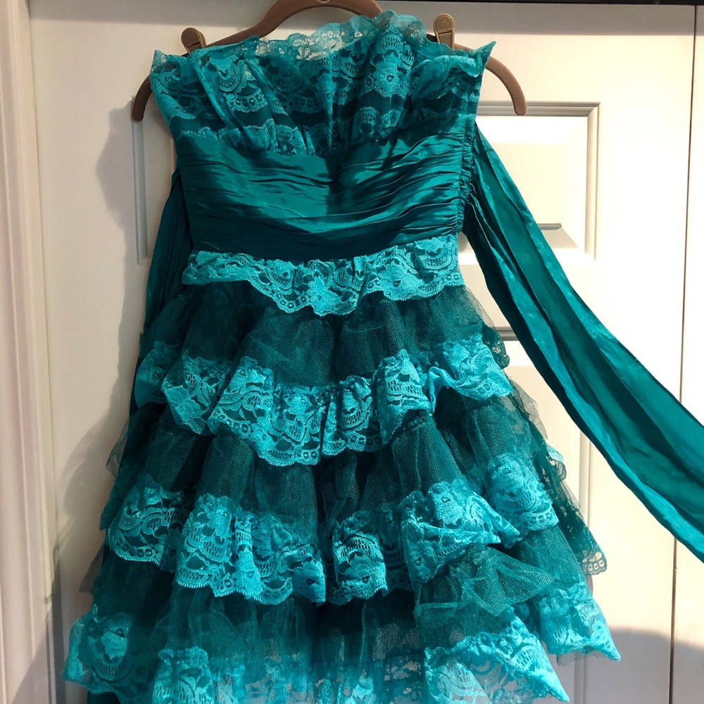 Betsey Johnson teal cocktail dress